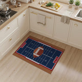 Multi-color and Patterns Navy Football Field Area Rug