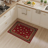 Festive Red Bells Snowflakes Suns Area Rug