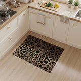 Gold Arabesque Lattice Area Rug