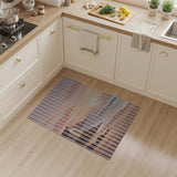 Striped Sunset Beach Hut Area Rug