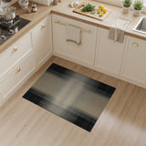Modern Geometric Black Beige Striped Area Rug