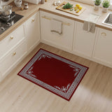 Red Ornate Red Persian Border Area Rug