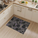 Grey Pumpkin Crow Washable Area Rug