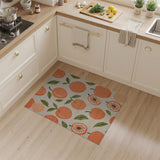 Orange Peach Fruit Pattern Area Rug