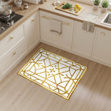 Gold Ornate Floral Area Rug