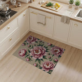 Pink Vintage Pink Peony Floral Rug