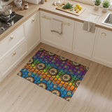 Rainbow Compass Geometric Area Rug