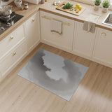 Grey Watercolor Abstract Area Rug