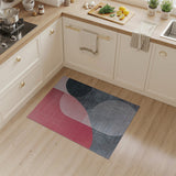 Pink Grey Abstract Geometric Area Rug