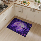 Purple Fairy Moonlit Enchanted Forest Area Rug