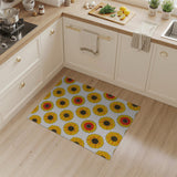 Yellow Vibrant Sunflower Bloom Area Rug