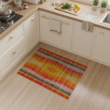 Abstract Area Multi-color and Patterns Vibrant Wavy Abstract Area Rug