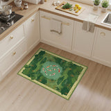 Green Koi Pond Garden Area Rug