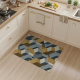 Modern Geometric Cube Stacked Area Rug