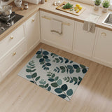 Eucalyptus Leaves Green Area Rug