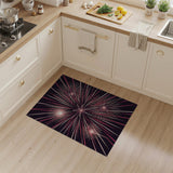 Vibrant Pink Fireworks Burst Area Rug
