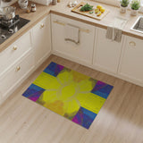 Radiant Yellow Sunburst Multi-Color Geometric Rug