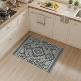 Southwestern Black White Southwestern Geometric Area Rug
