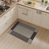 Neutral Grey Striped Geometric Area Rug
