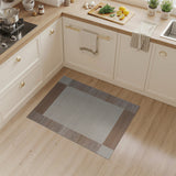Brown Tan Framed Beige Woven Area Rug