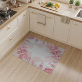 Blush Pink Fluid Abstract Area Rug