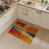 Vibrant Multi-Color Geometric Abstract Rug