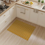 Orange Honeycomb Hexagon Area Rug