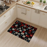 Dice Motif Geometric Area Rug