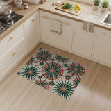 Radiant Green Agave Starburst Area Rug
