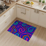 Abstract Area Multi-color and Patterns Vibrant Swirl Abstract Area Rug