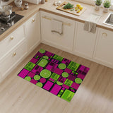 Vibrant Lime Slices Geometric Area Rug