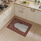Ornate Red Moroccan Arch Area Rug