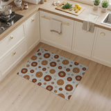 Terracotta Tribal Dot Circle Area Rug