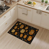 Washable Halloween Pumpkin Pattern Low Pile Area Rug