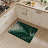 Serene Pine Forest Valley River Area Rug