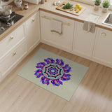 Vibrant Pink Purple Mandala Geometric Area Rug