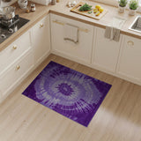 Purple Tie-Dye Swirl Boho Area Rug