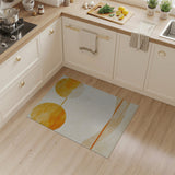Abstract Orange Sunglasses Area Rug