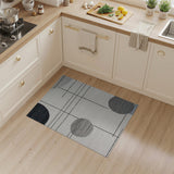 Modern Geometric Black Circle Area Rug