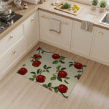 Red Red Apple Orchard Fruit Pattern Area Rug