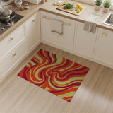 Multi-color and Patterns Vibrant Wave Abstract Area Rug