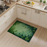 Lush Green Jungle Frame Area Rug