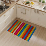 Multi-color and Patterns Vibrant Rainbow Striped Area Rug