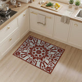 Traditional Persian Red Red Persian Floral Medallion Area Rug