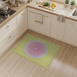 Pink Sunburst Radial on Sunny Yellow Area Rug