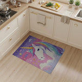 Magical Unicorn Starry Sky Kids Area Rug
