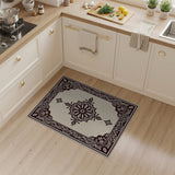 Traditional Persian Beige and Neutral Ornate Beige Persian Medallion Area Rug