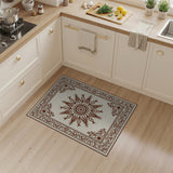 Brown and Tan Ornate Brown Medallion Persian Area Rug