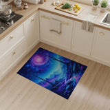 ODIKA Celestial Galaxy Washable Area Rug - Non-Slip Low Pile Modern Art Decor