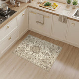 Traditional Persian Beige Persian Floral Medallion Area Rug